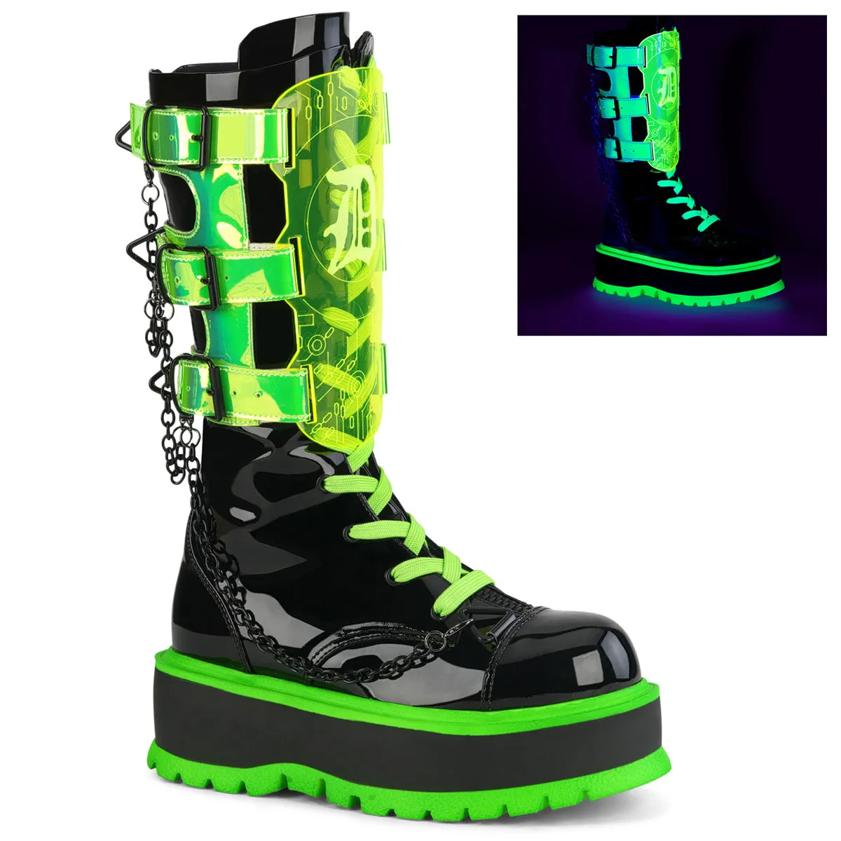 2 Inch Platform SLACKER-156 Neon Green