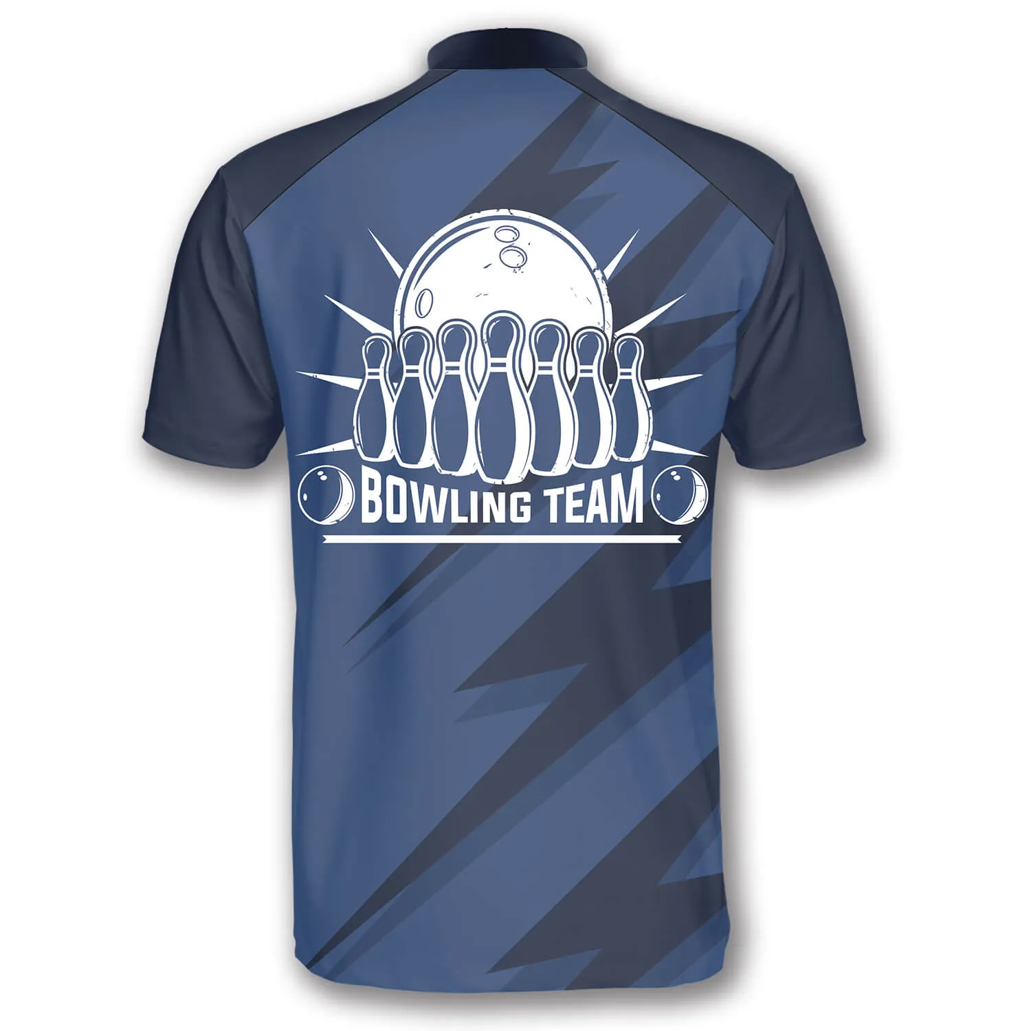 Custom Blue Lightning 3D All Over Print Bowling Jerseys for Men - Stylish Uniform Shirts for Bowling Teams