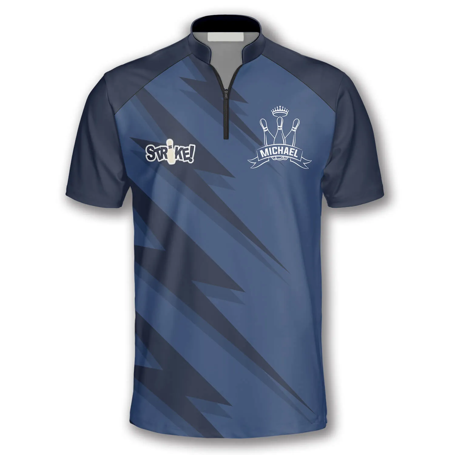 Custom Blue Lightning 3D All Over Print Bowling Jerseys for Men - Stylish Uniform Shirts for Bowling Teams