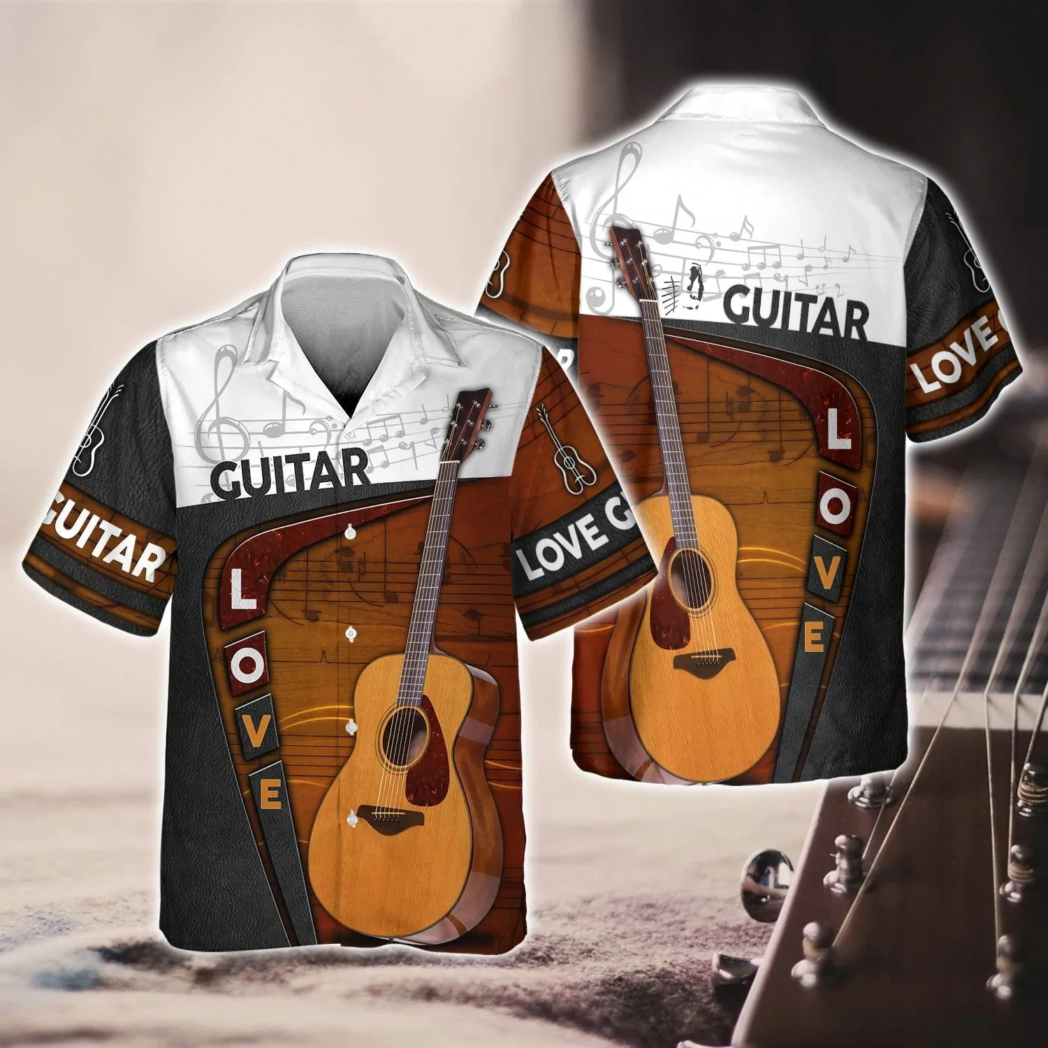 3D All Over Print T Shirt Love Guitar For Guitarist, Gift For Guitar Lover, Guitar Sublimation Shirt Hoodie