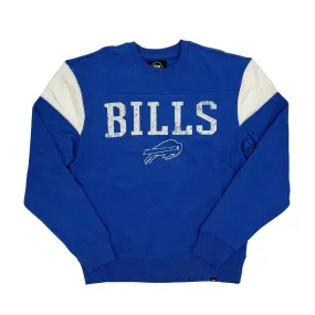 '47 Brand Buffalo Bills Jetty Blue and Cream Groundbreak Crewneck