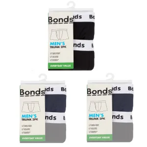 6 x Bonds Everyday Assorted Mens Trunks - Black/Navy/Grey