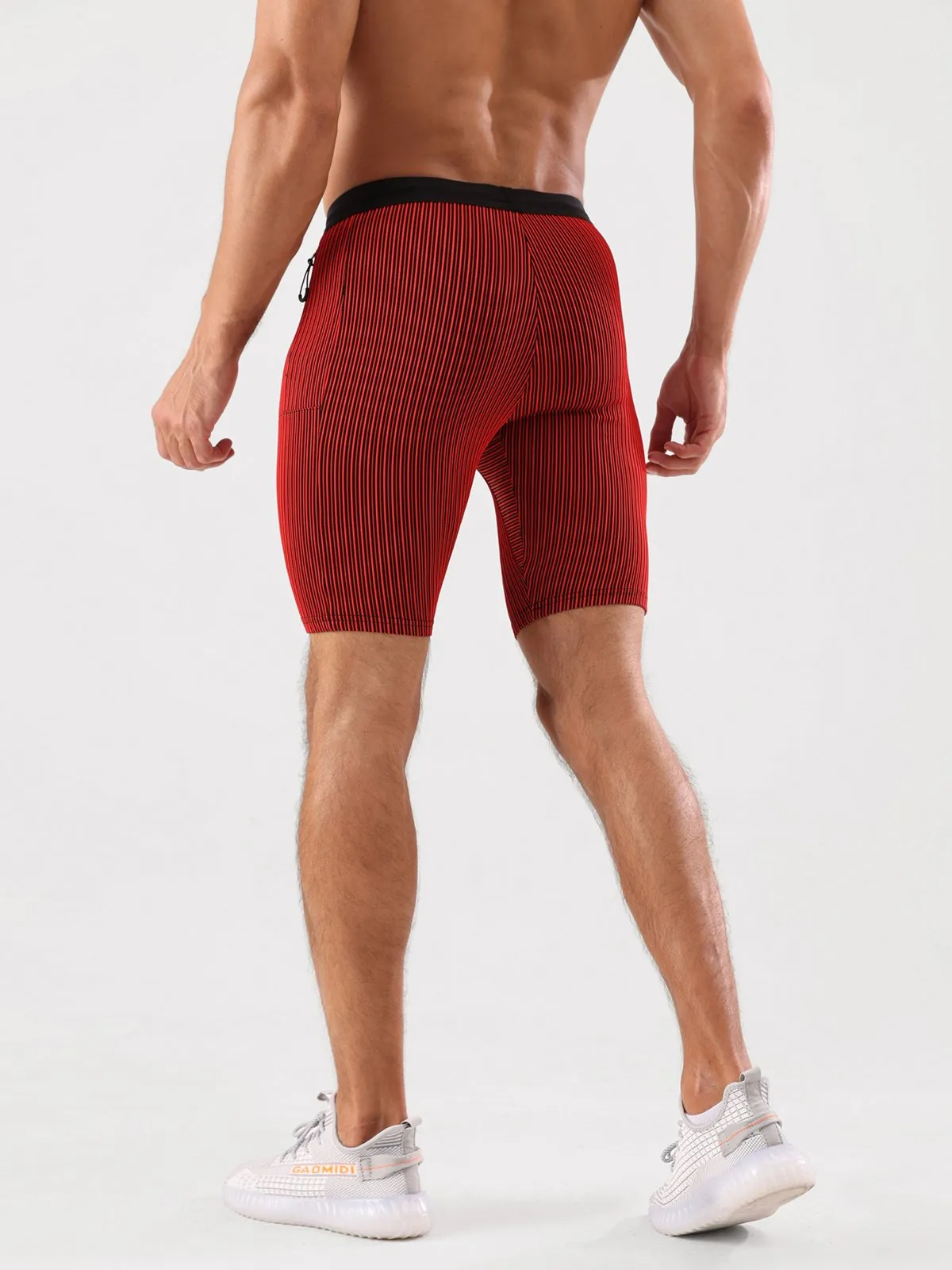 8" Pro Compression Lined Running Short with Zip Pockets