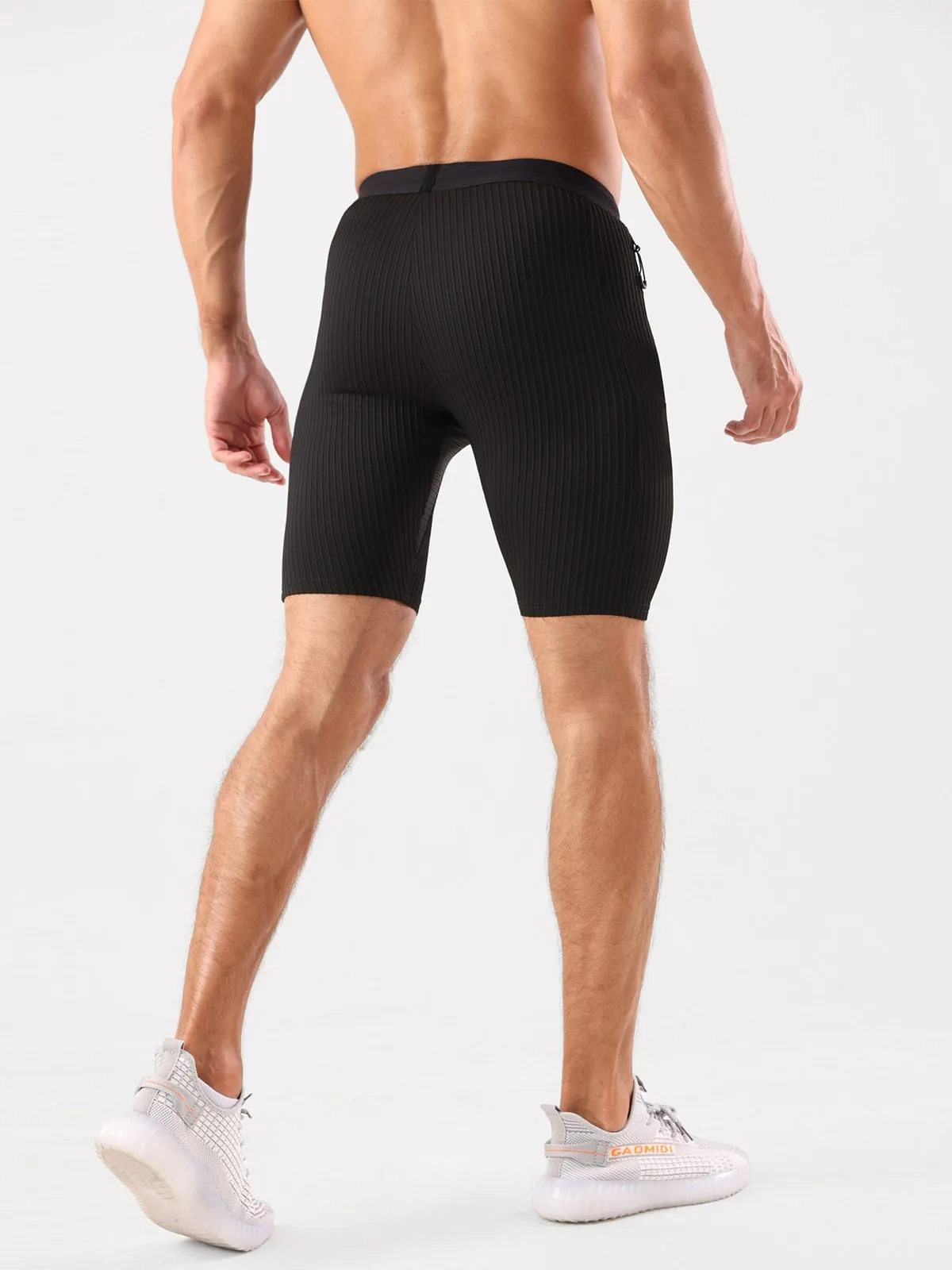 8" Pro Compression Lined Running Short with Zip Pockets