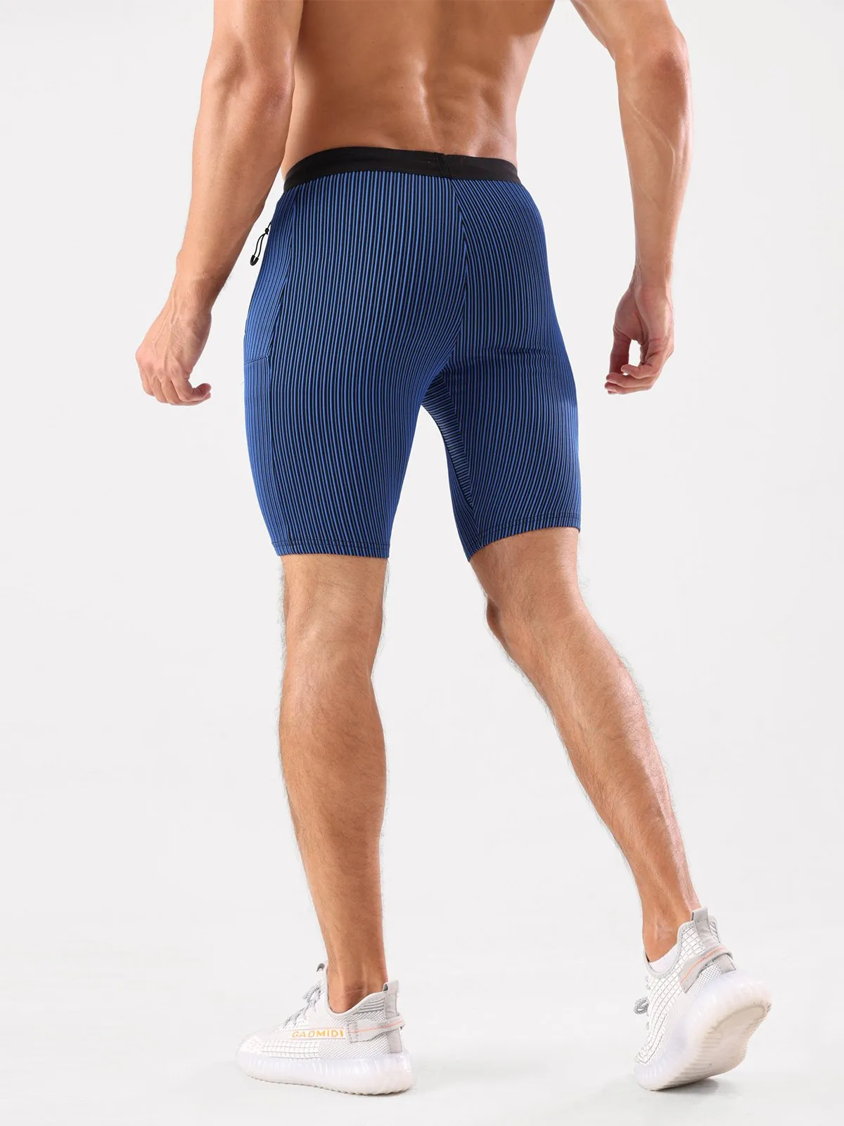 8" Pro Compression Lined Running Short with Zip Pockets