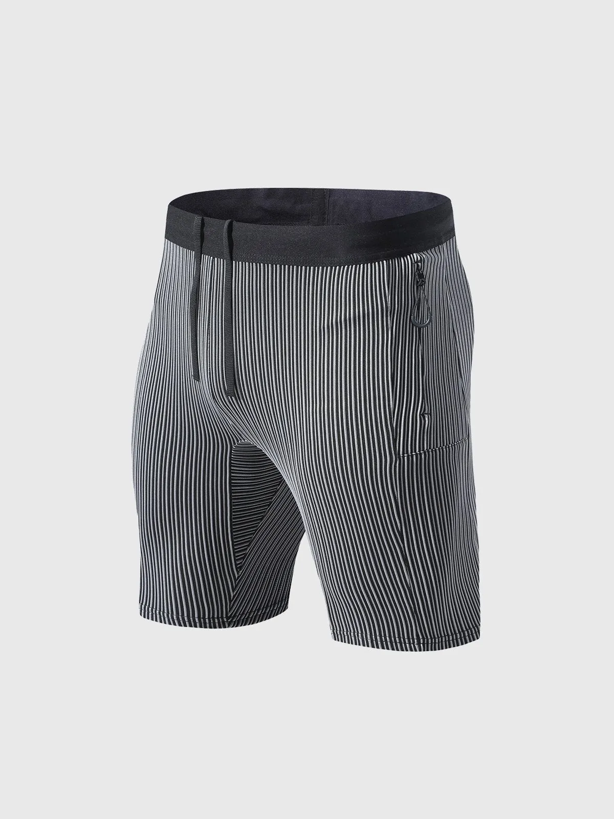 8" Pro Compression Lined Running Short with Zip Pockets