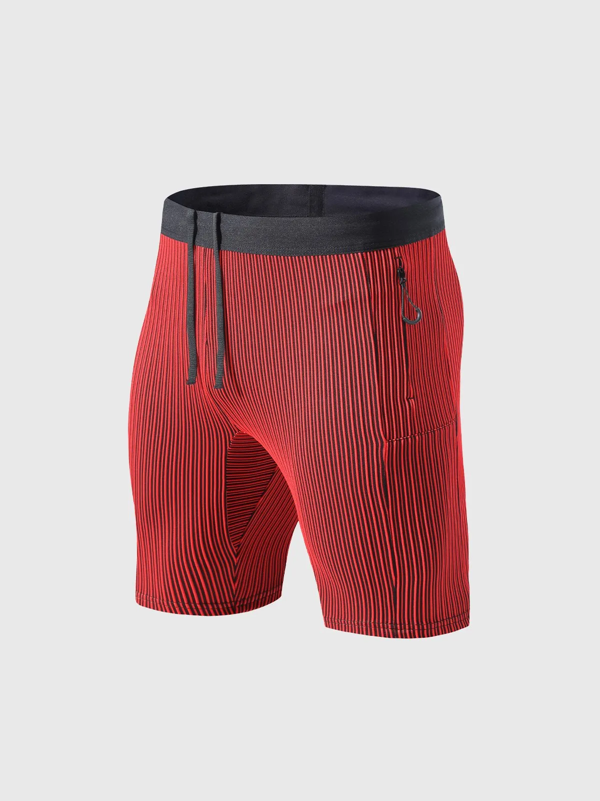 8" Pro Compression Lined Running Short with Zip Pockets