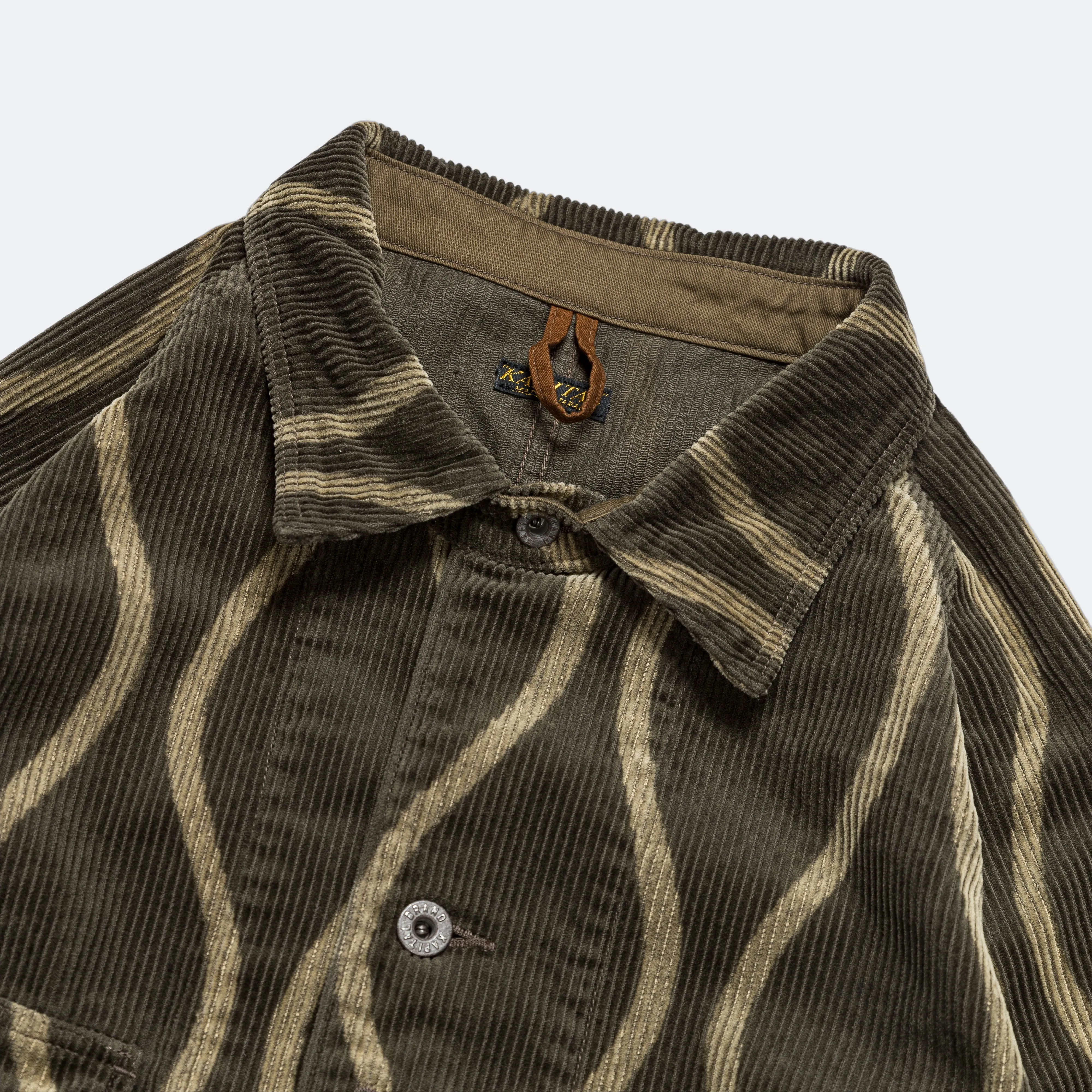 8W Corduroy DRUNK STRIPE CACTUS Coverall - Khaki