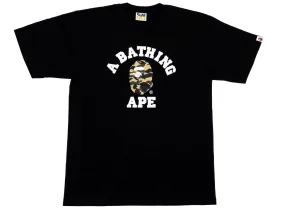 A Bathing Ape 1st Camo College Tee 'Black/Yellow' xld