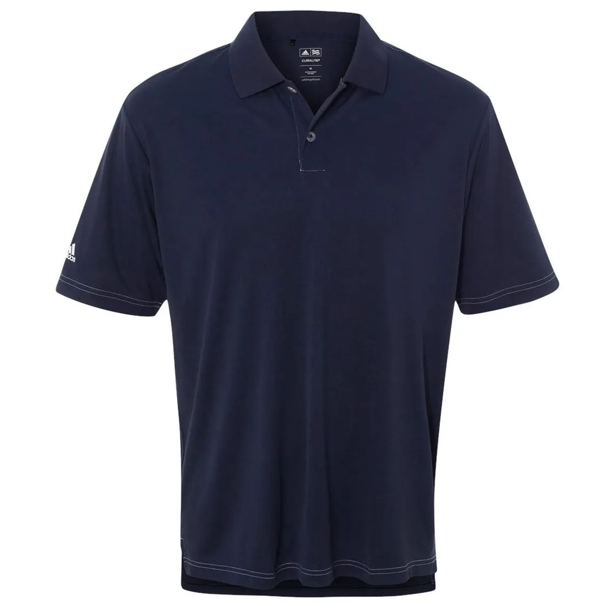 adidas Golf Men's Navy/White Climalite Contrast Stitch Sport Shirt