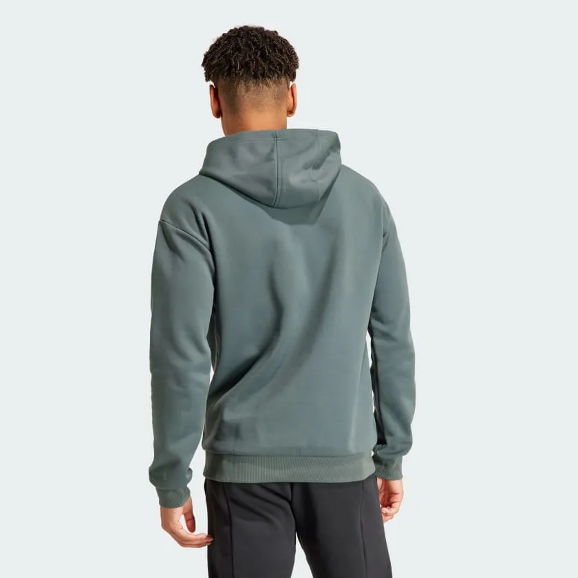 ADIDAS MEN'S FUTURE ICONS BADGE OF SPORT GREEN HOODIE