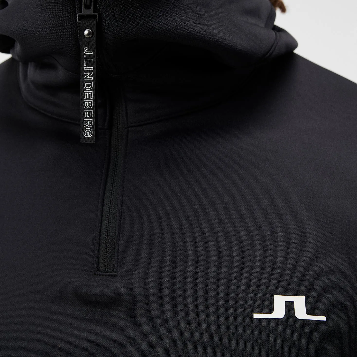 Aerial Quarter Zip Hoodie Black - AW23