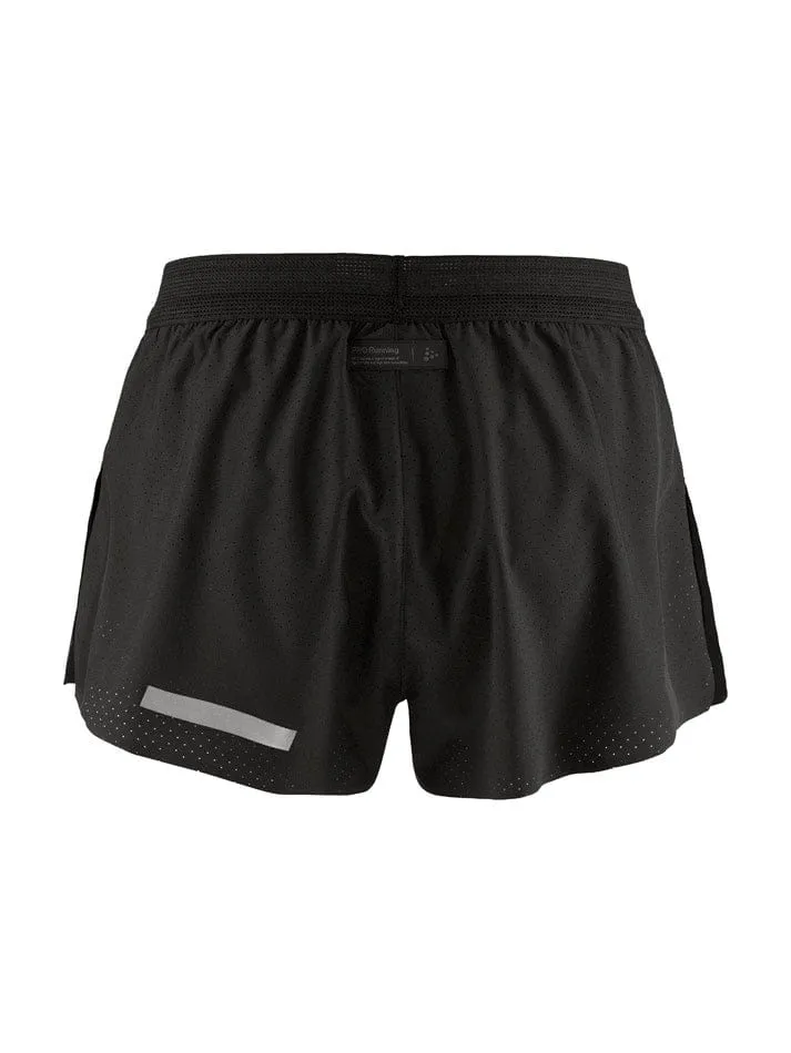 Craft Mens Pro Hypervent Split Shorts 2 - Black, Lightweight & Breathable Running Shorts for Ultimate Performance - Spring/Summer 2024