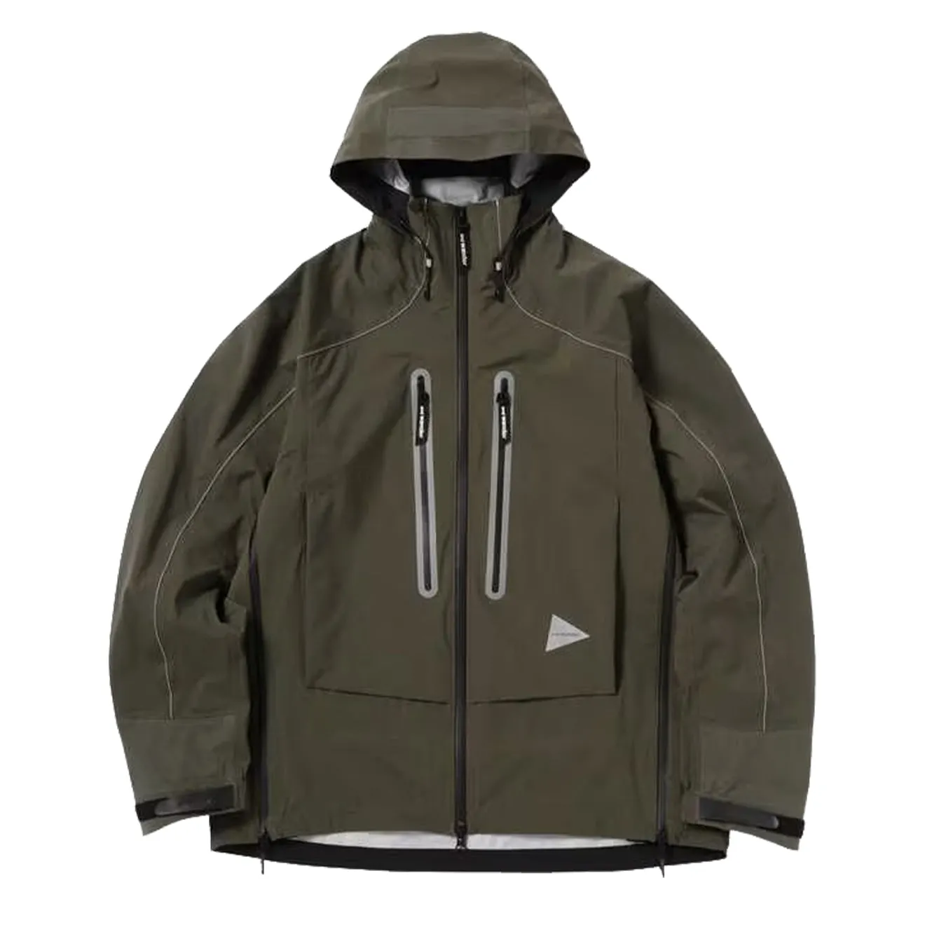 And Wander Pertex Shield Rain Jacket Khaki