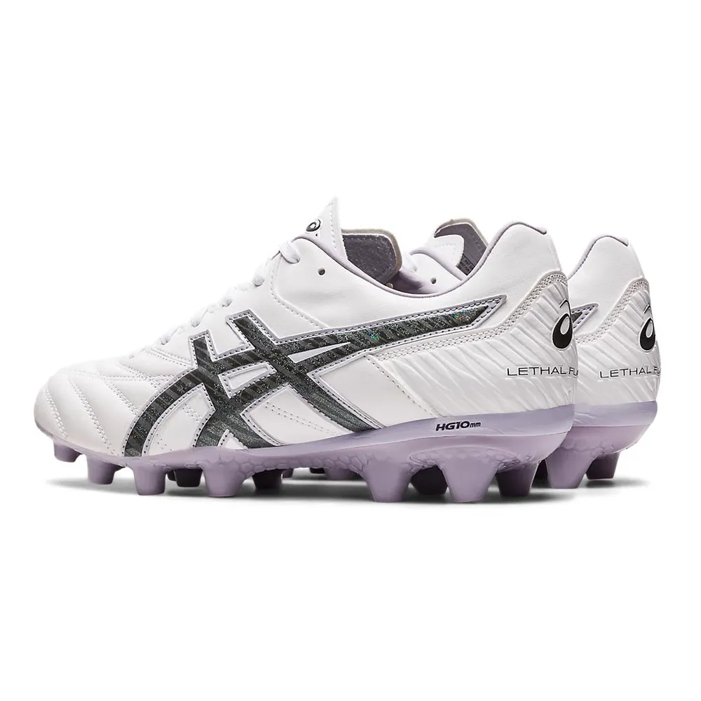 Asics Lethal Flash IT 2 Womens FG Football Boots (White/Gunmetal)