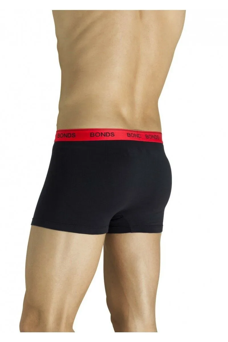 Authentic Bonds Mens Guyfront Trunks Underwear Shorts Black/Red