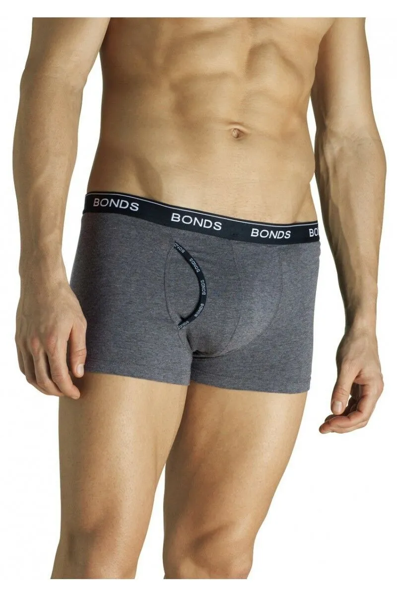 Authentic Bonds Mens Guyfront Trunks Underwear Shorts Grey/Black