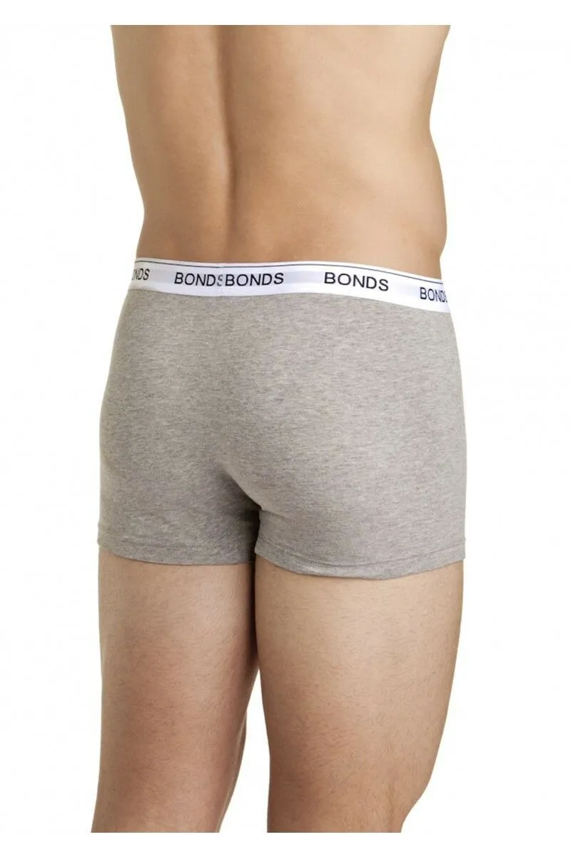 Authentic Bonds Mens Guyfront Trunks Underwear Shorts Grey/White