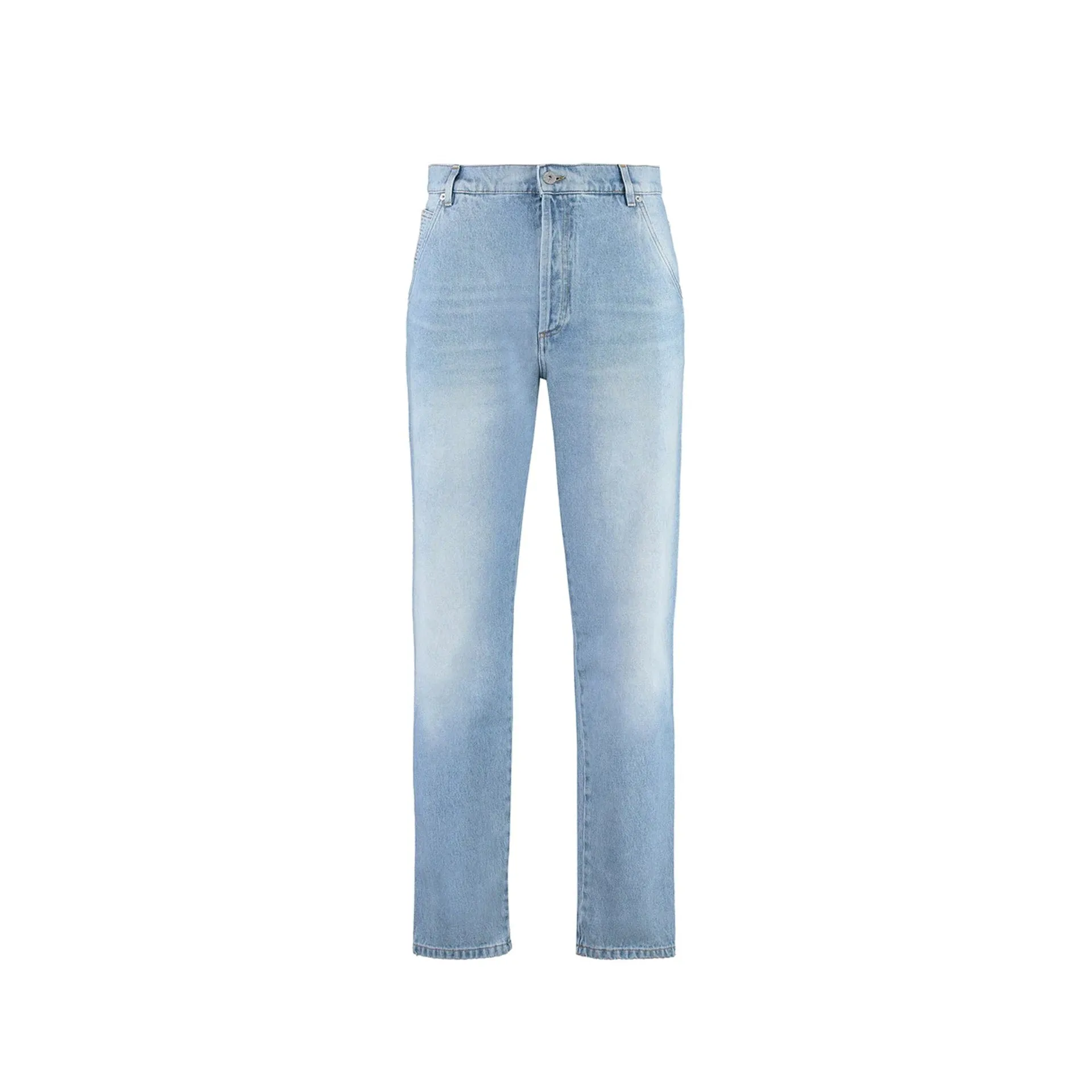 Balmain - Jeans dritti con taglio a vivo