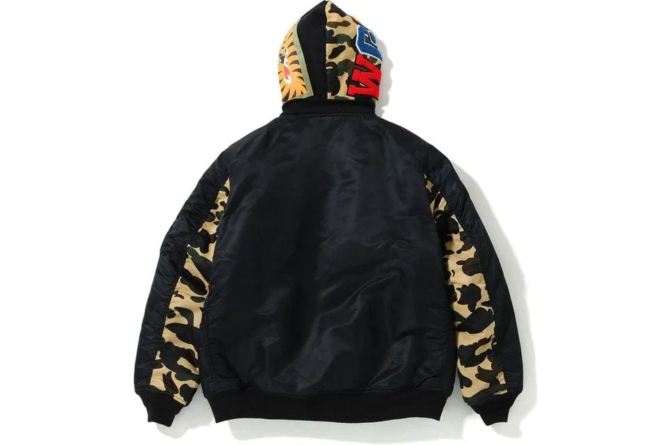 BAPE 1ST CAMO SHARK HOODIE JACKET BLACK