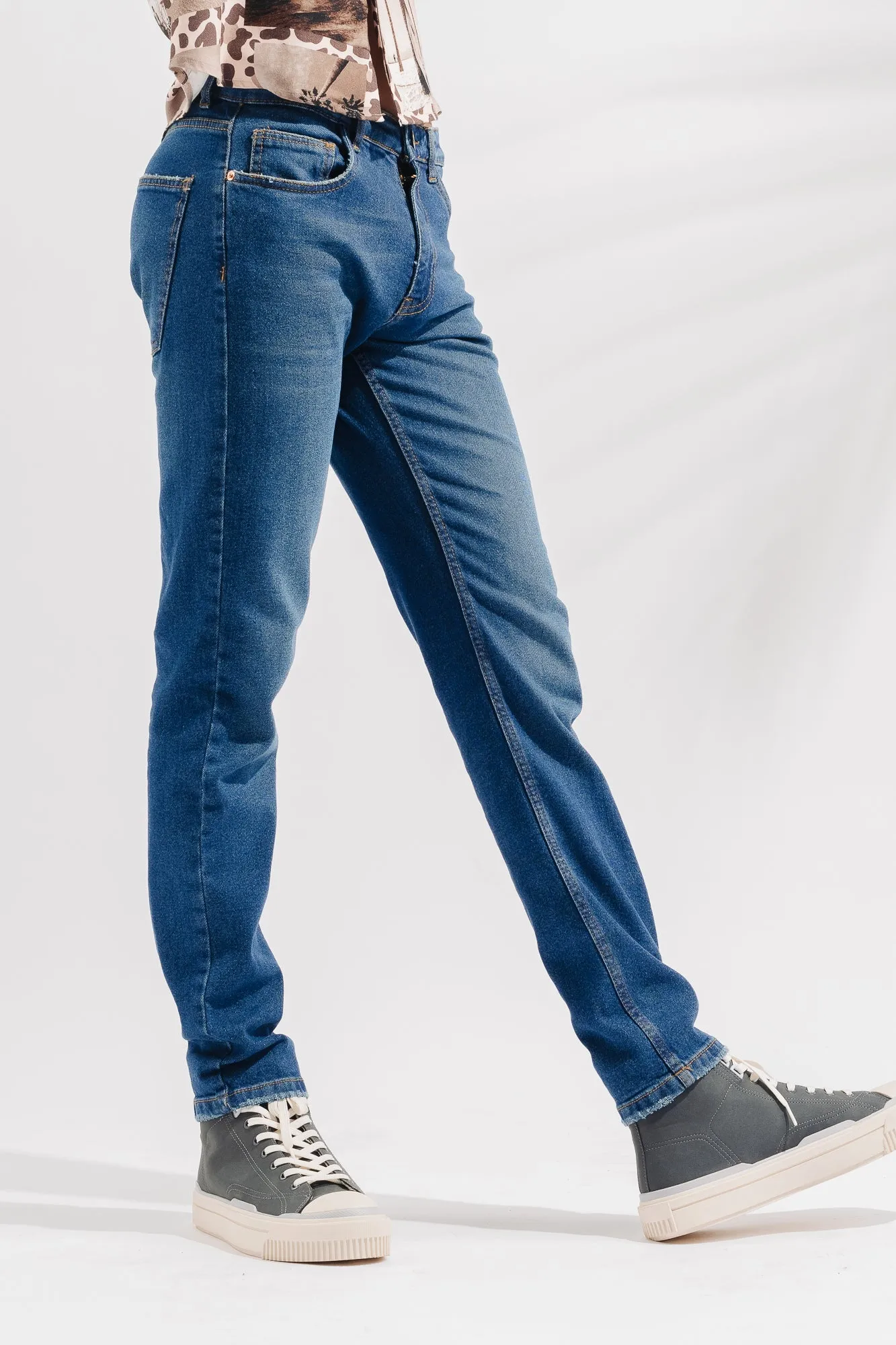 Blue Slim Mens Jeans (Plus Size)