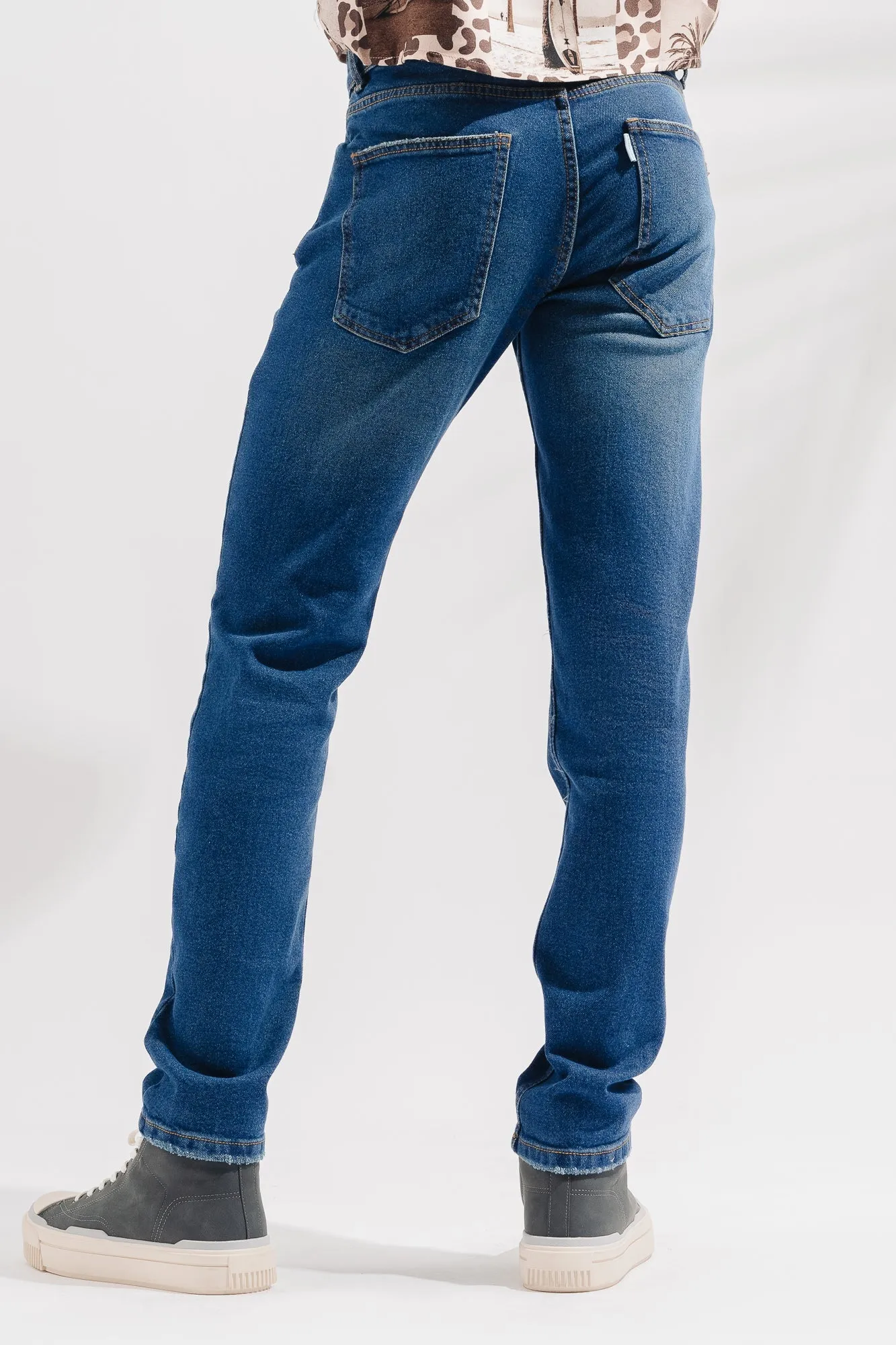 Blue Slim Mens Jeans (Plus Size)