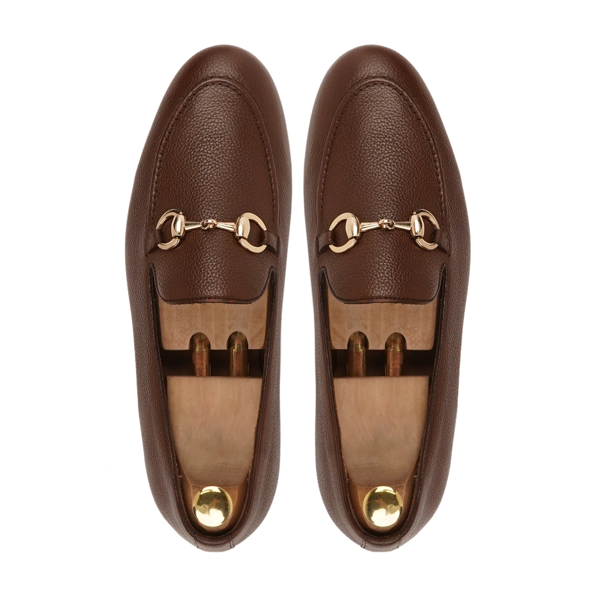 BYRON - BROWN PEBBLE GRAIN LOAFER