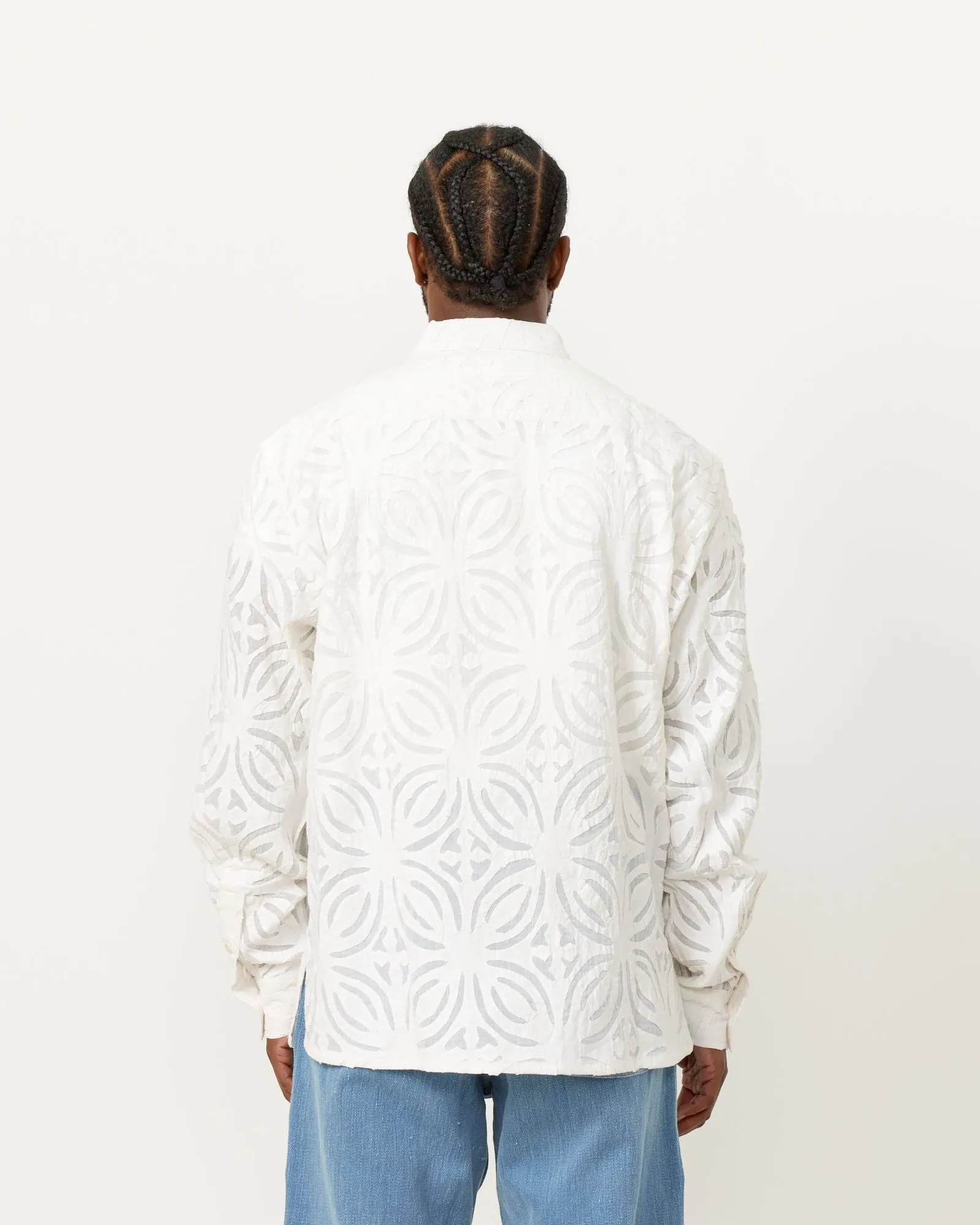 Cut Work Ayo Shirt in White