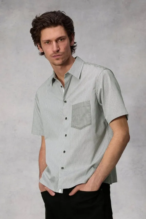 Dalton Striped Cotton Nylon Shirt