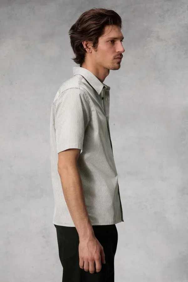 Dalton Striped Cotton Nylon Shirt