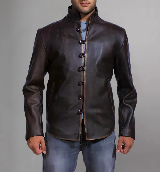 Drakeshire Brown Leather Jacket