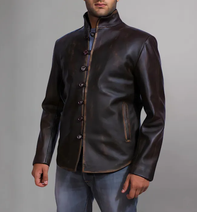 Drakeshire Brown Leather Jacket