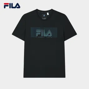 FILA CORE WHITE LINE BLUE Men Short Sleeve T-shirt