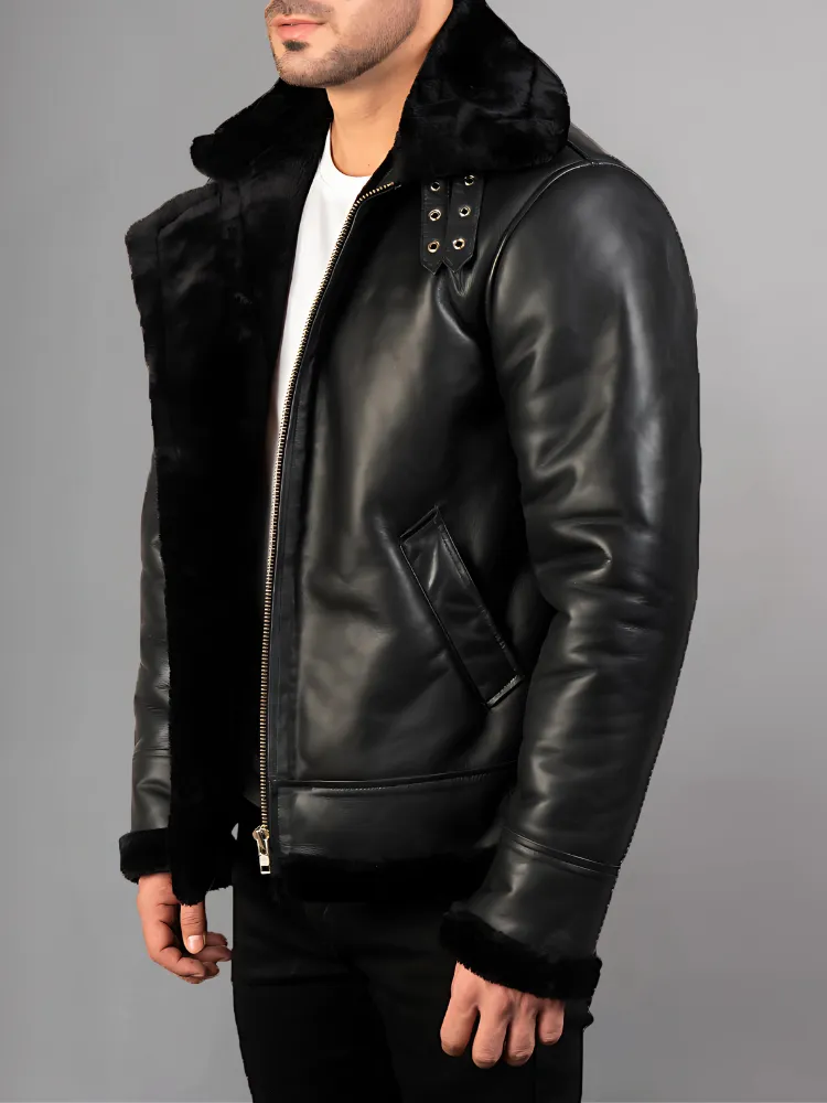 Francis B-3 Brown Leather Bomber Jacket