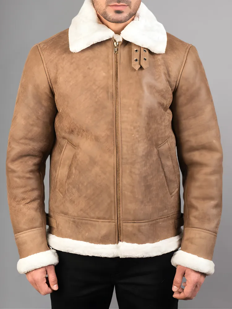 Francis B-3 Brown Leather Bomber Jacket