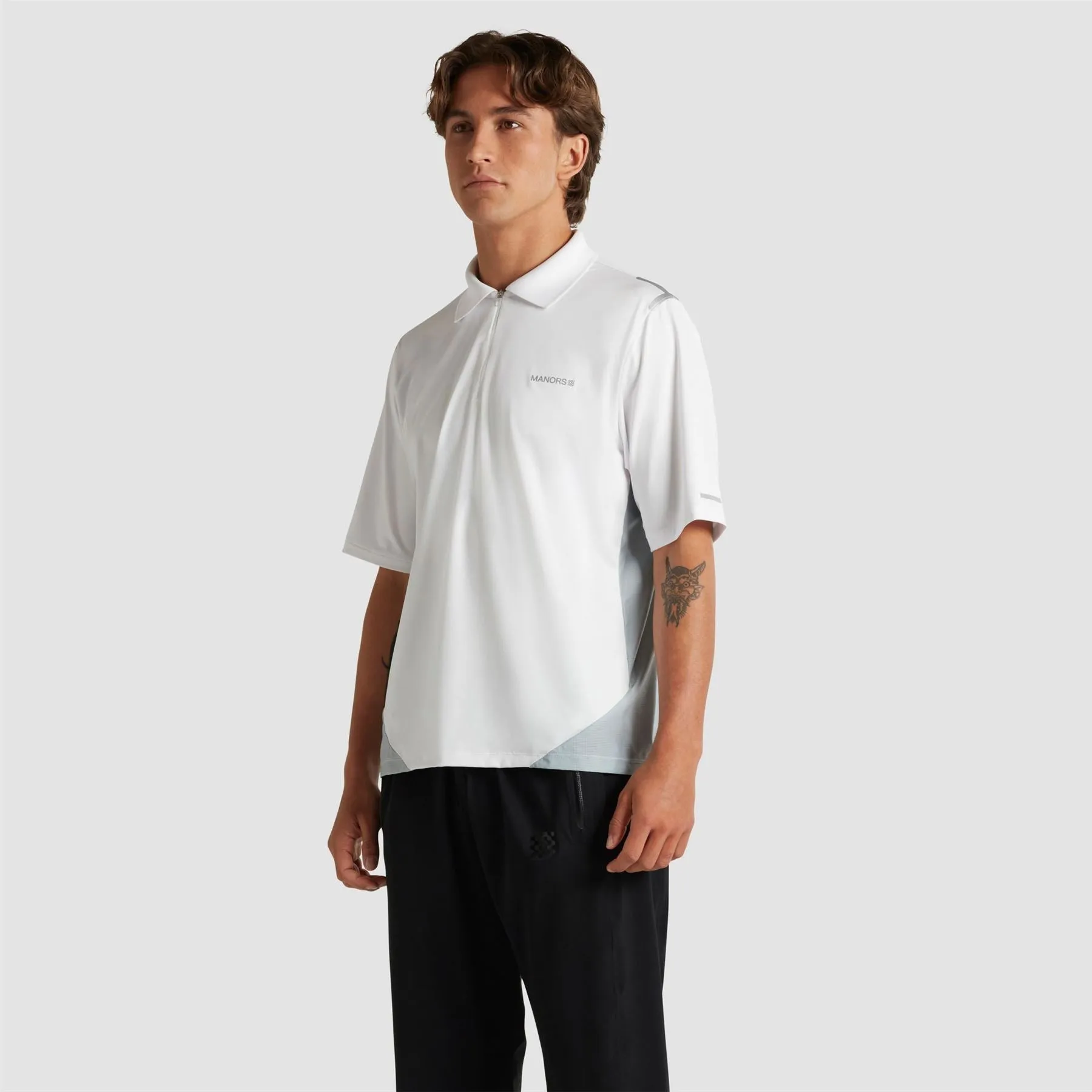 Frontier Quarter Zip Polo White - 2024