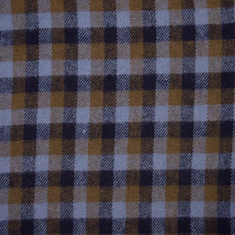 'FX Fusion' Men's Checked Flannel Button Down - Navy / Blue / Brown