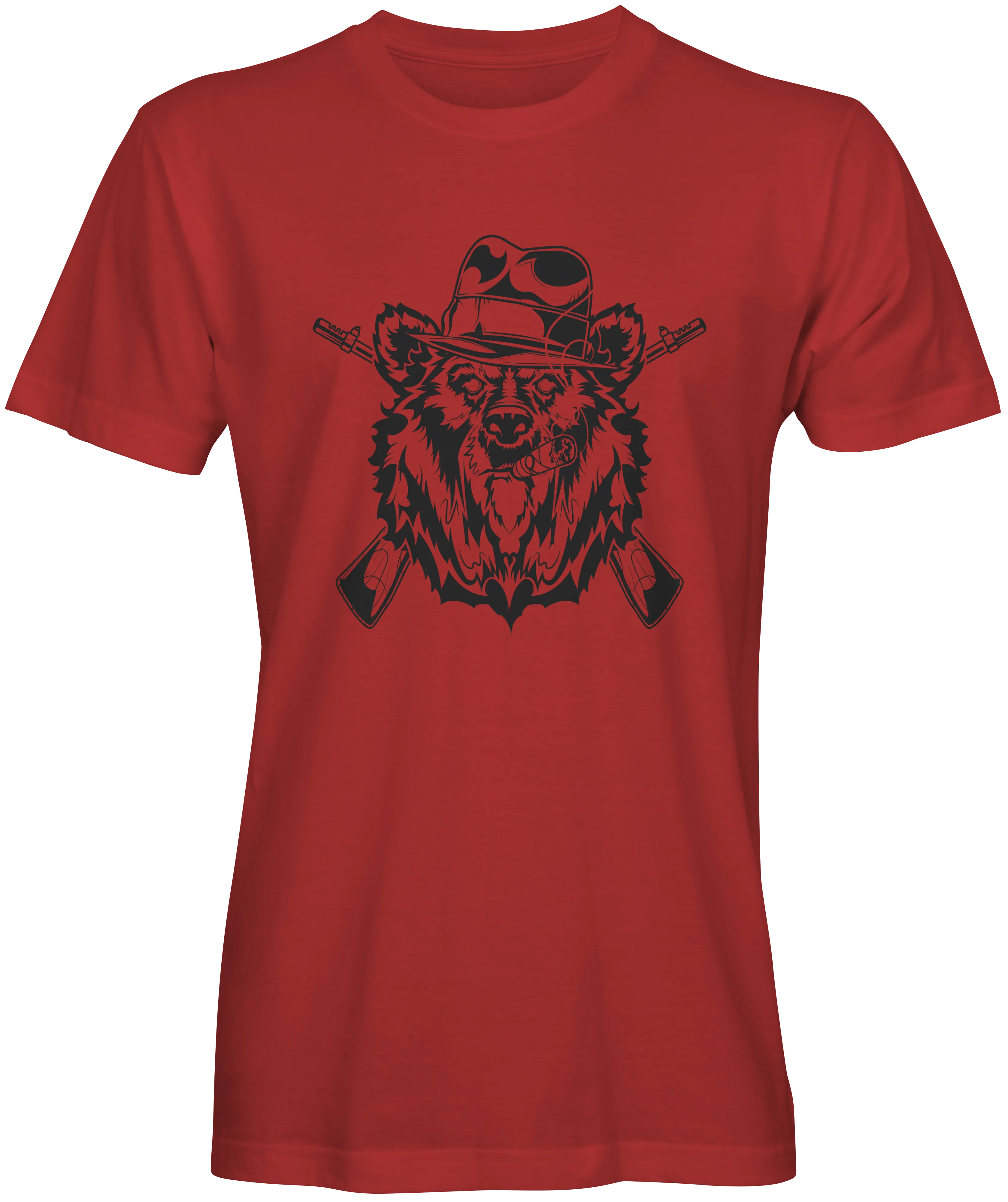 Gangster Bear Design Sketched T-shirts