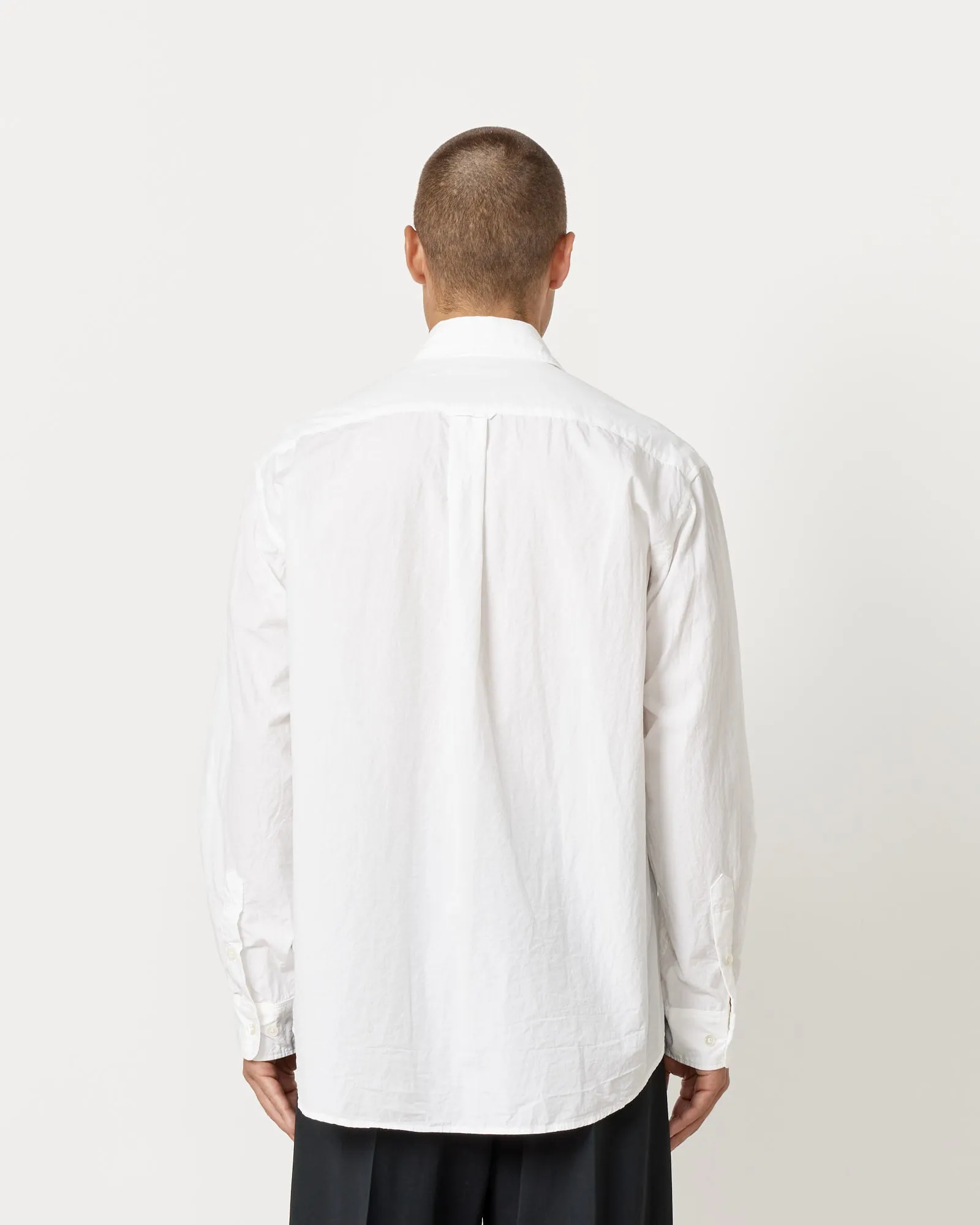 Gio Shirt in Crushed Cotton White