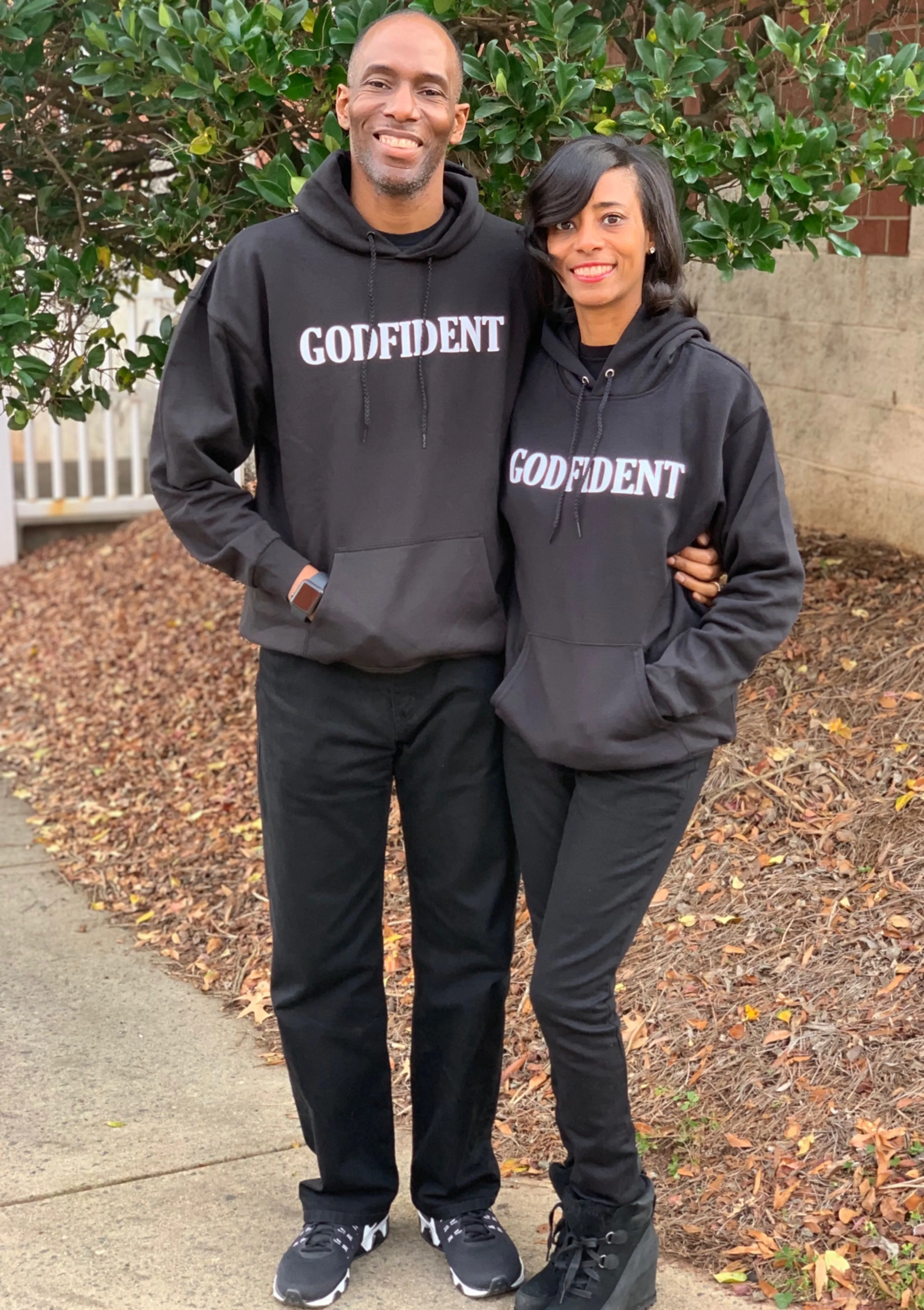 GODFIDENT Hoodie - Black and White