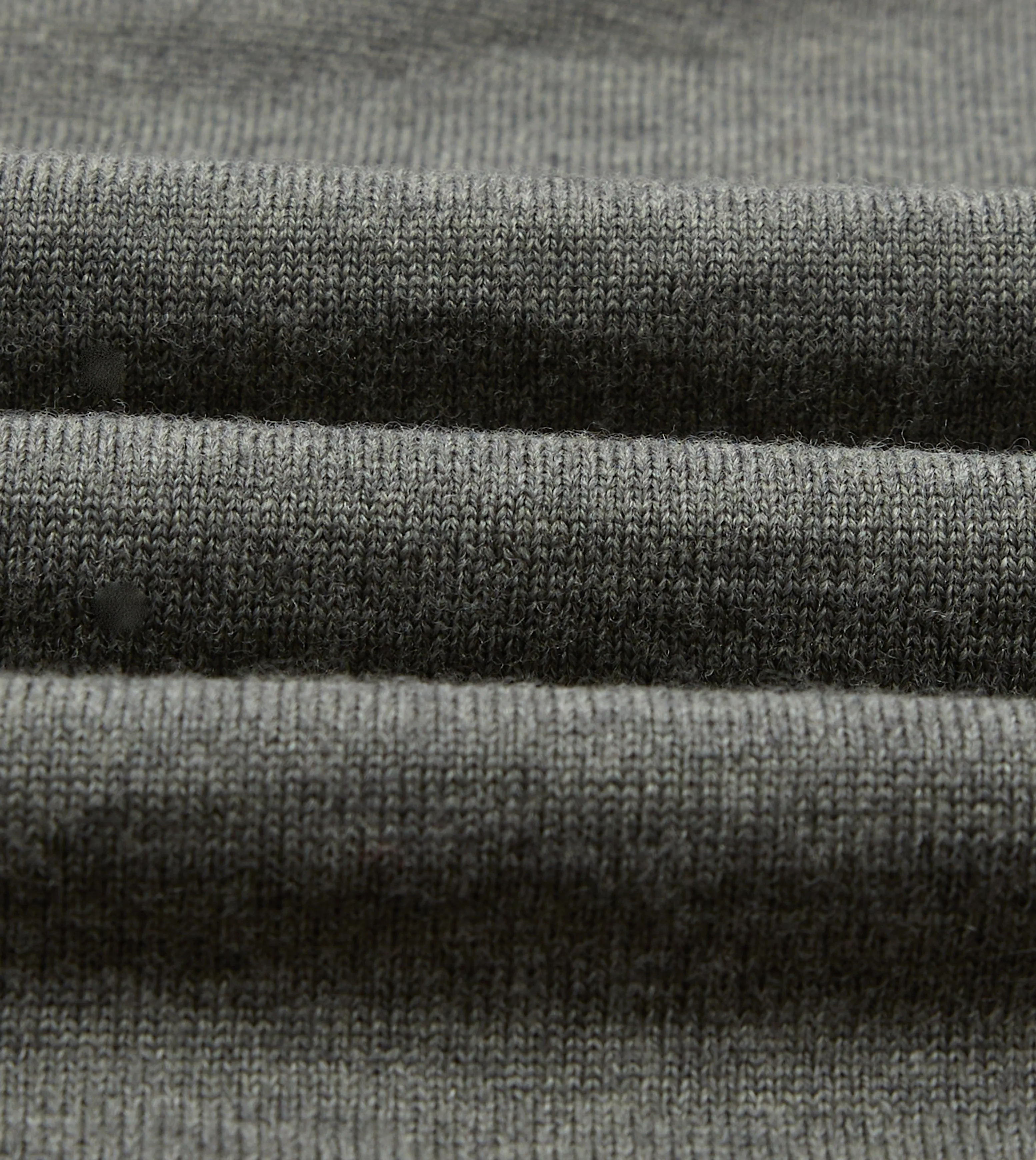 Grey Merino Wool Knitted Rugby Shirt