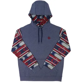 'Hooey' Men's Parker Hoody - Navy / Aztec