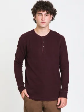 KOLBY PETE LONG SLEEVE HENLEY - CLEARANCE