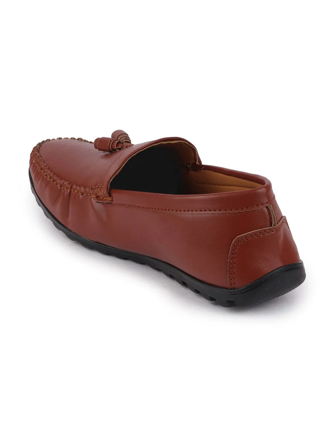 Men Tan Casual Slip-On Loafers