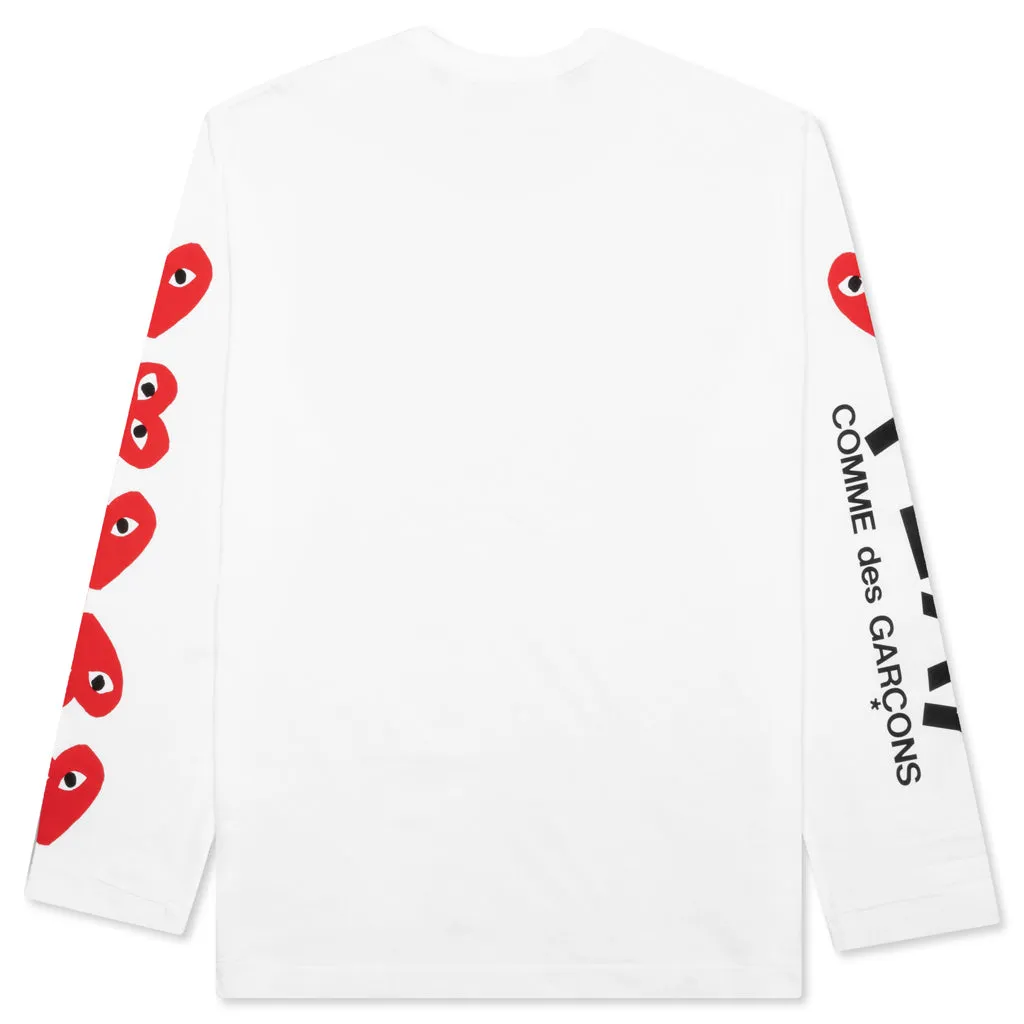 Multi Heart L/S - White