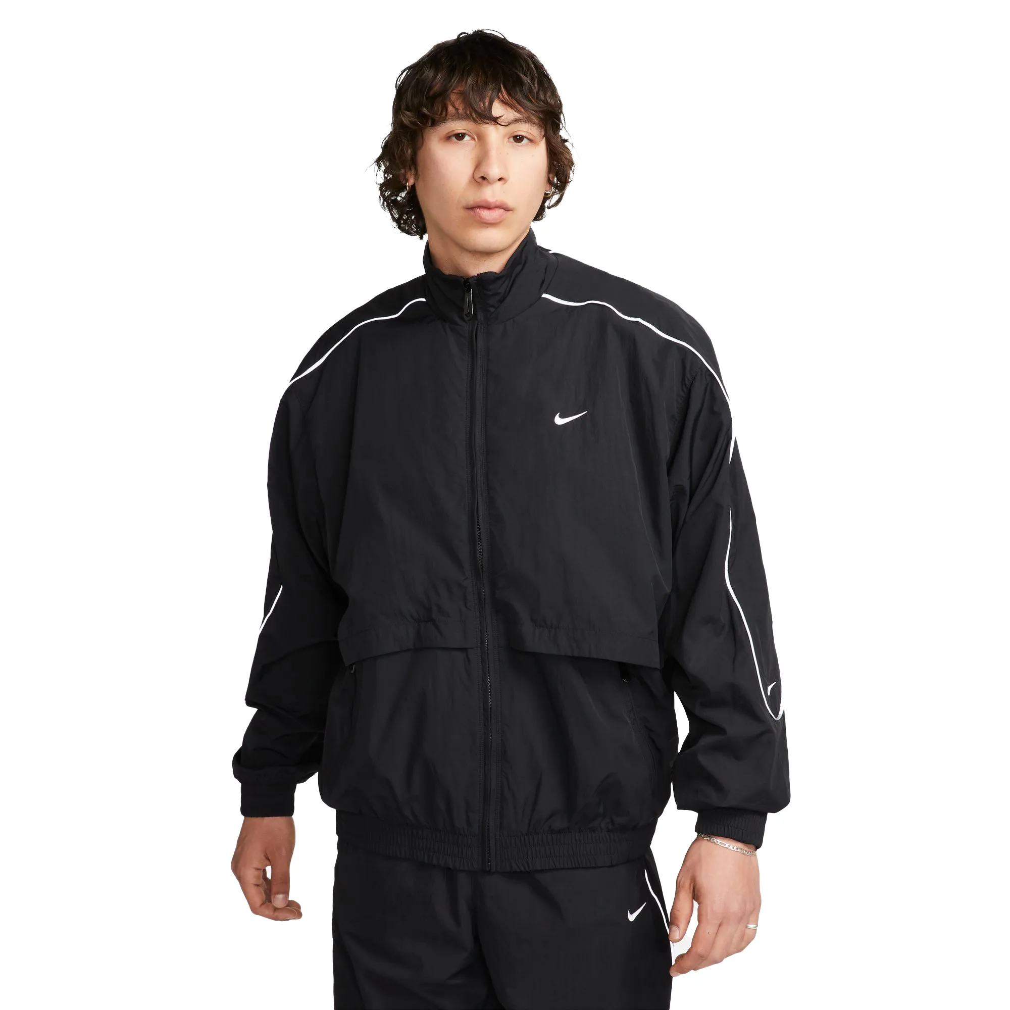 Nike Solo Swoosh Woven Track Jacket Black FB8622-010