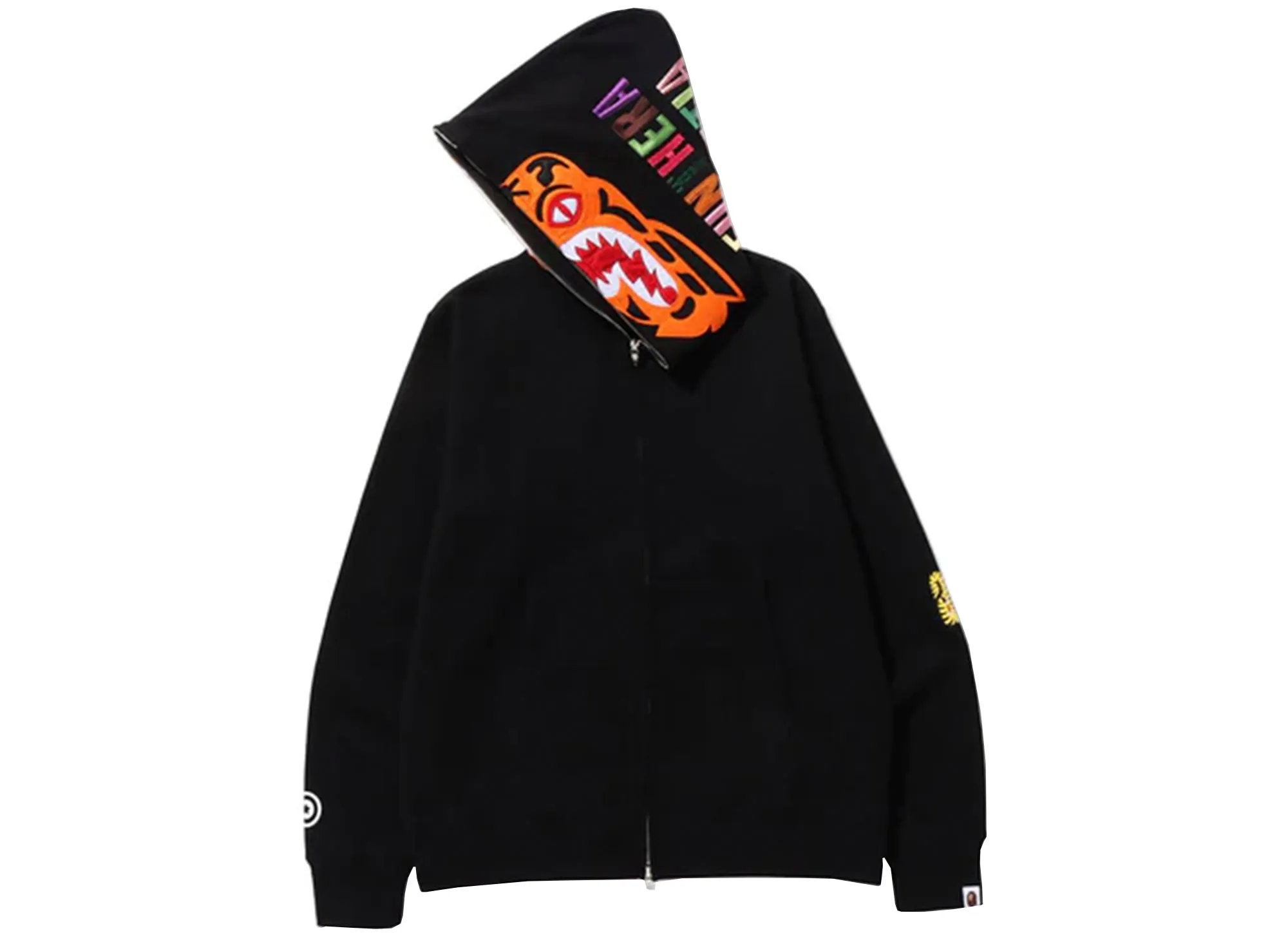 A Bathing Ape Tiger Full Zip Hoodie in Black xld