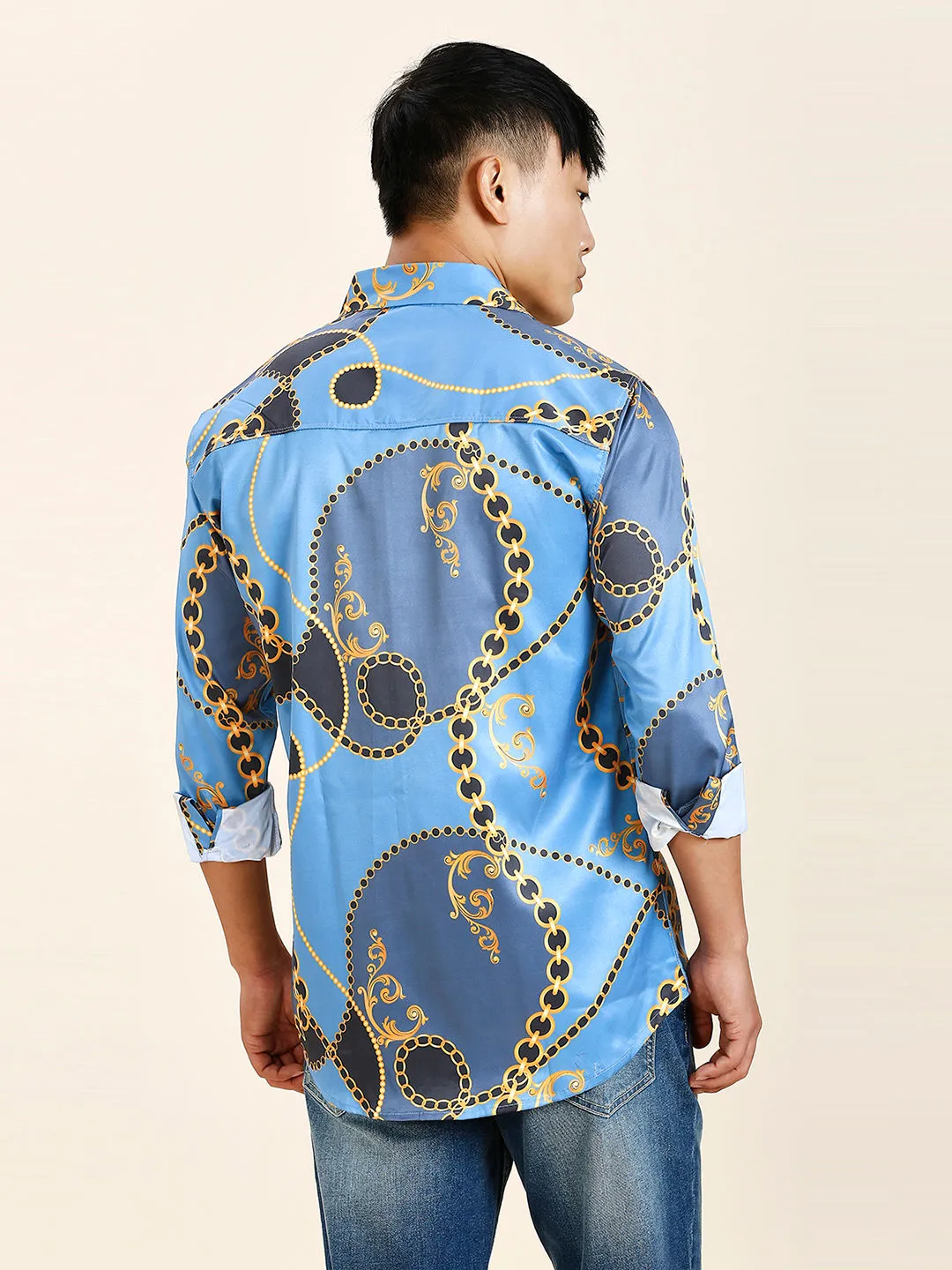 Stylish Pushpa 2 Abstract Printed Mens Shirt - Trendy Design for Casual Wear