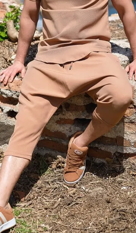 QL Relaxed Bermuda AZUR S24 in Dark Camel