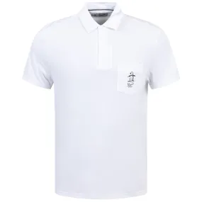 Quiet Please Graphic Oxford Polo Bright White - SS24